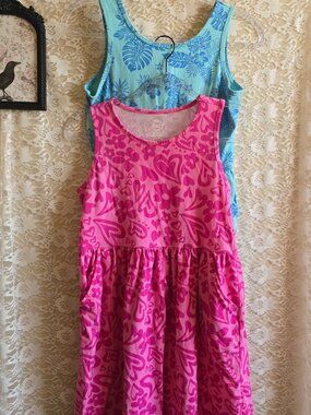 Girls Summer Lot - Tropical Romper - Heart Dress - 2 pc set - girls 14-16